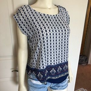 Multi print blouse. Relaxed fit